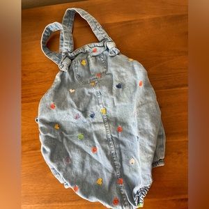 Baby boden demin romper with hearts
